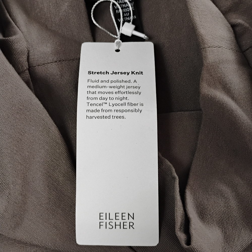 EILEEN FISHER Mock Neck Tunic Top Women's Size 1X Brow Light NWT ($109) - Picture 10 of 16
